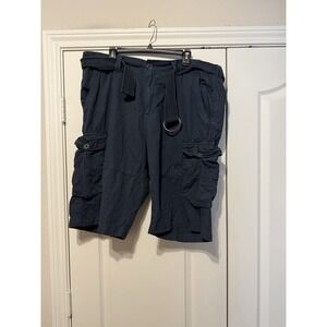 NWT Buckle Black Cargo Shorts Mens 38 X 24 Navy Blue W/Belt
